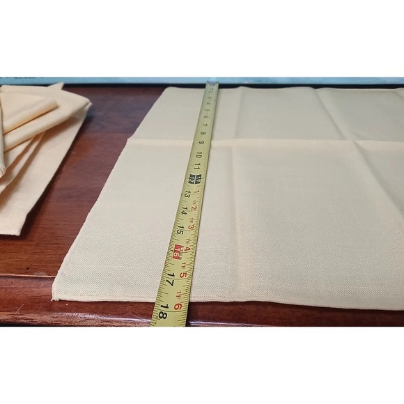 Vintage Set Of 4 Placemats & 4 Napkins Yellow‎ Cloth Napkins & Placemats Retro - Picture 6 of 8